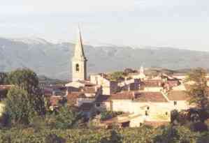 Saint Didier with Mont Ventoux in the background